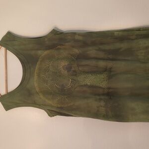 Vintage Y2K The Mountain Celtic tree tie dye maxi sleeveless dress